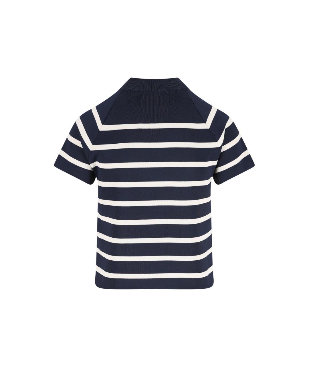 MIU MIU Темно-синяя футболка, фото 2