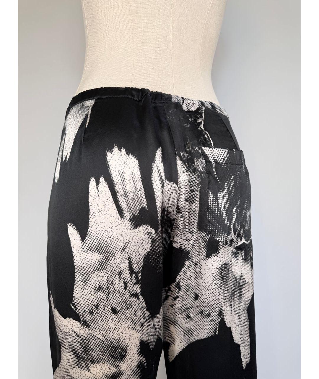 ANN DEMEULEMEESTER Мульти шелковые прямые брюки, фото 5