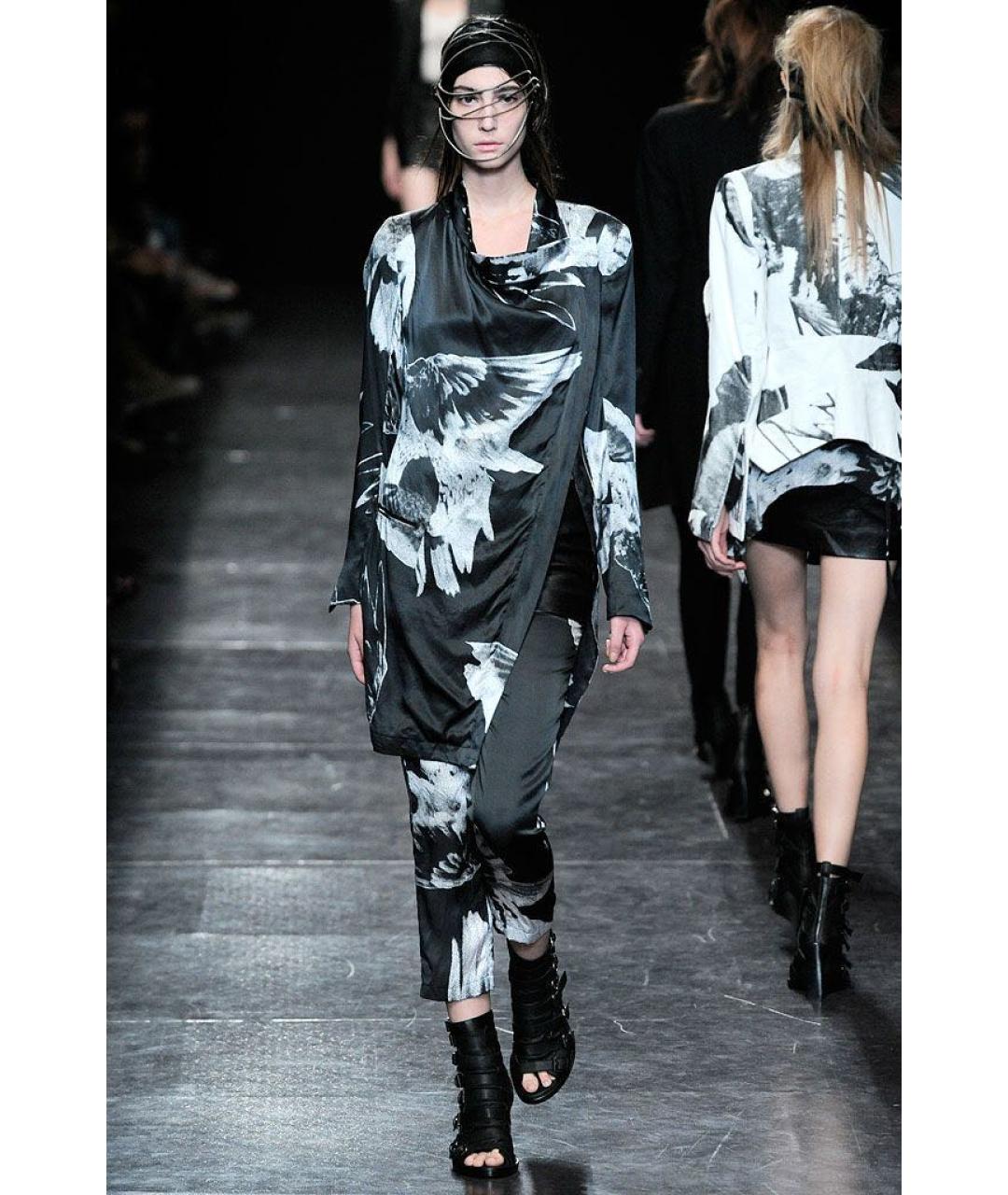 ANN DEMEULEMEESTER Мульти шелковые прямые брюки, фото 2