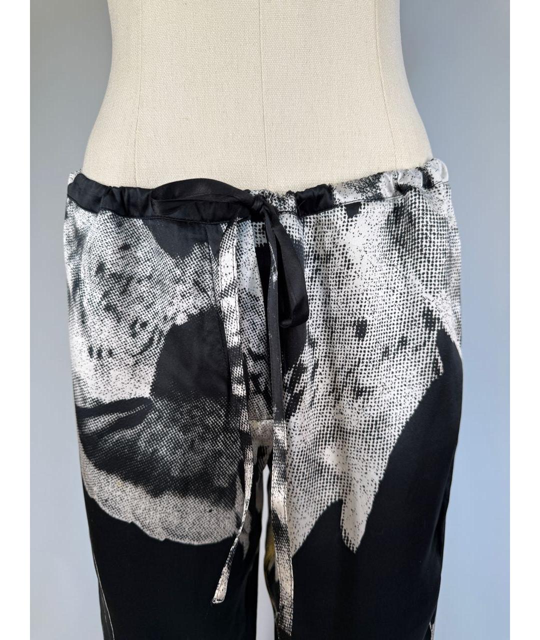 ANN DEMEULEMEESTER Мульти шелковые прямые брюки, фото 3