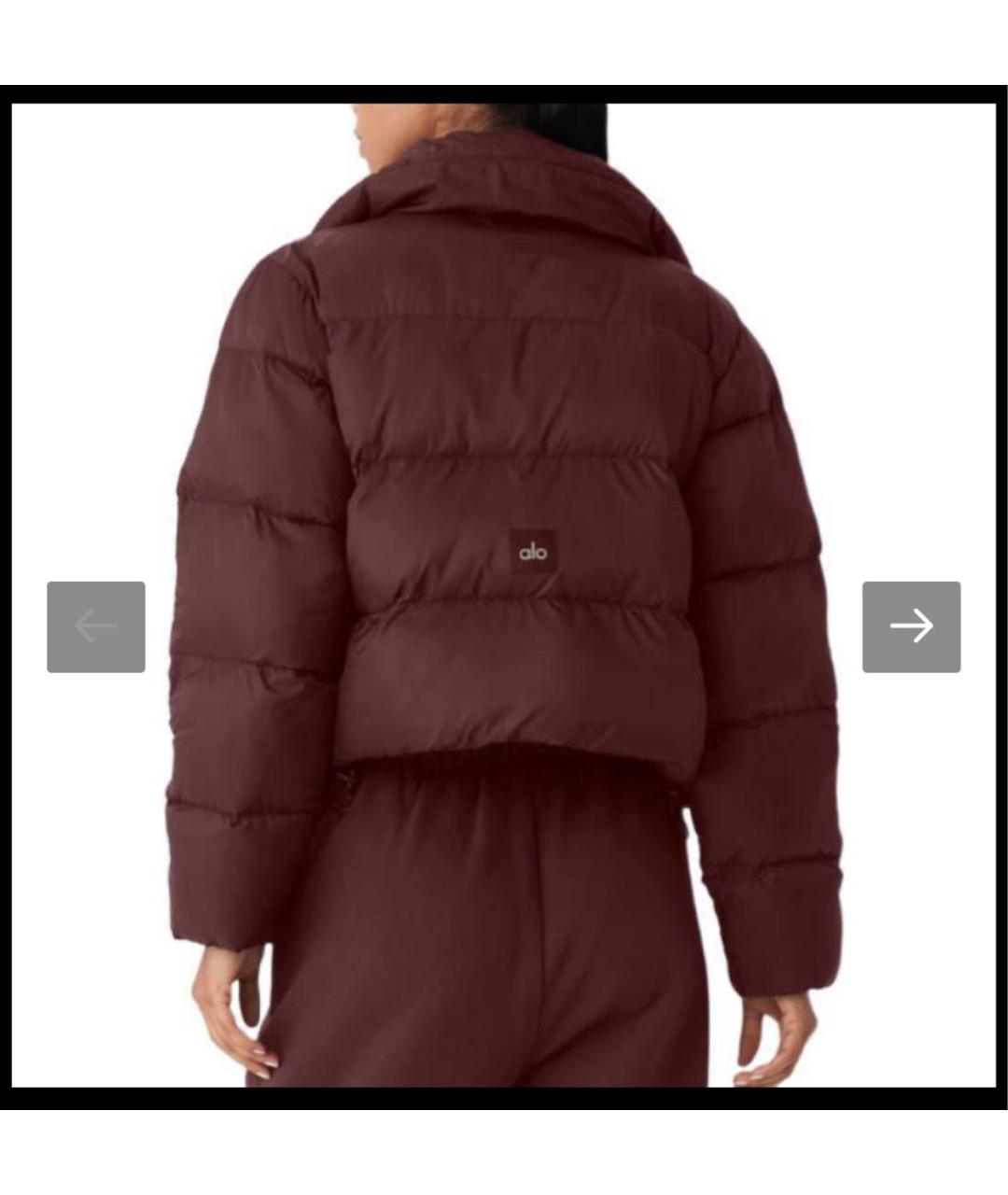 ALO YOGA Коричневый полиэстеровый пуховик, фото 3