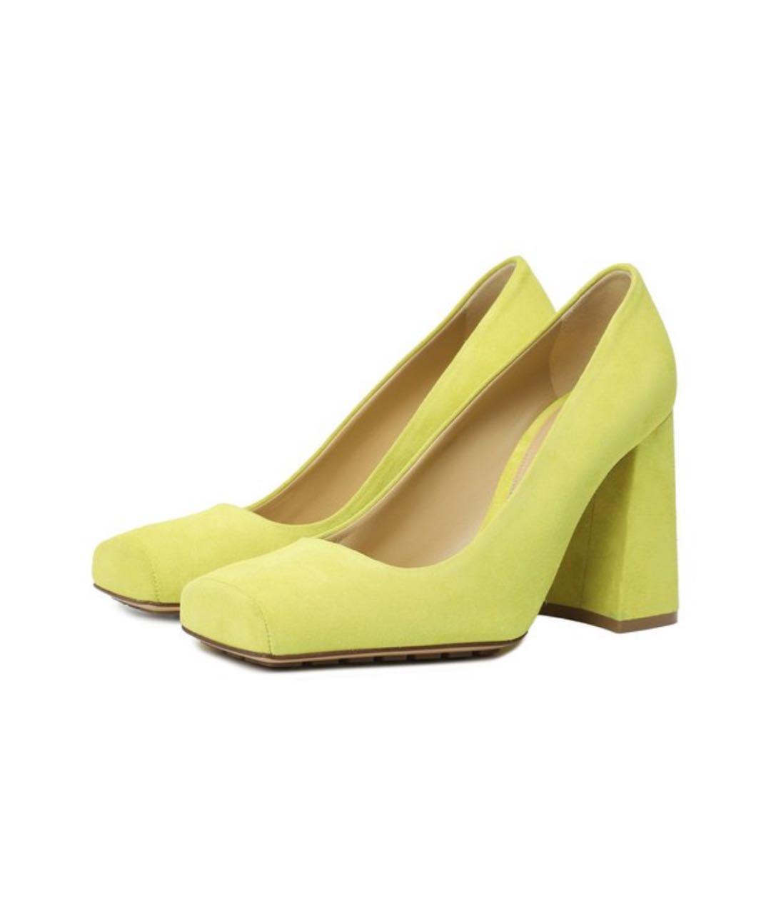 BOTTEGA VENETA Желтые замшевые туфли, фото 7