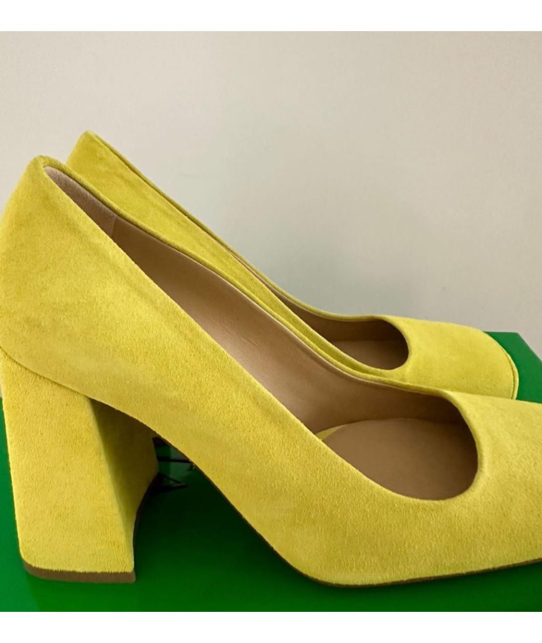 BOTTEGA VENETA Желтые замшевые туфли, фото 3