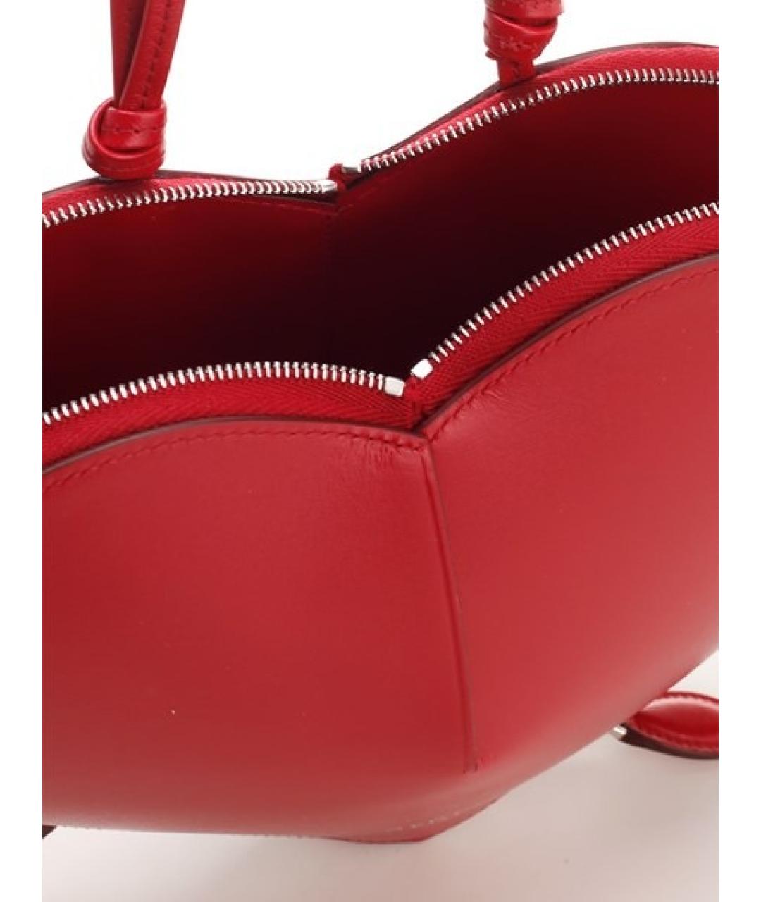 ALAIA Красная кожаная сумка через плечо, фото 4