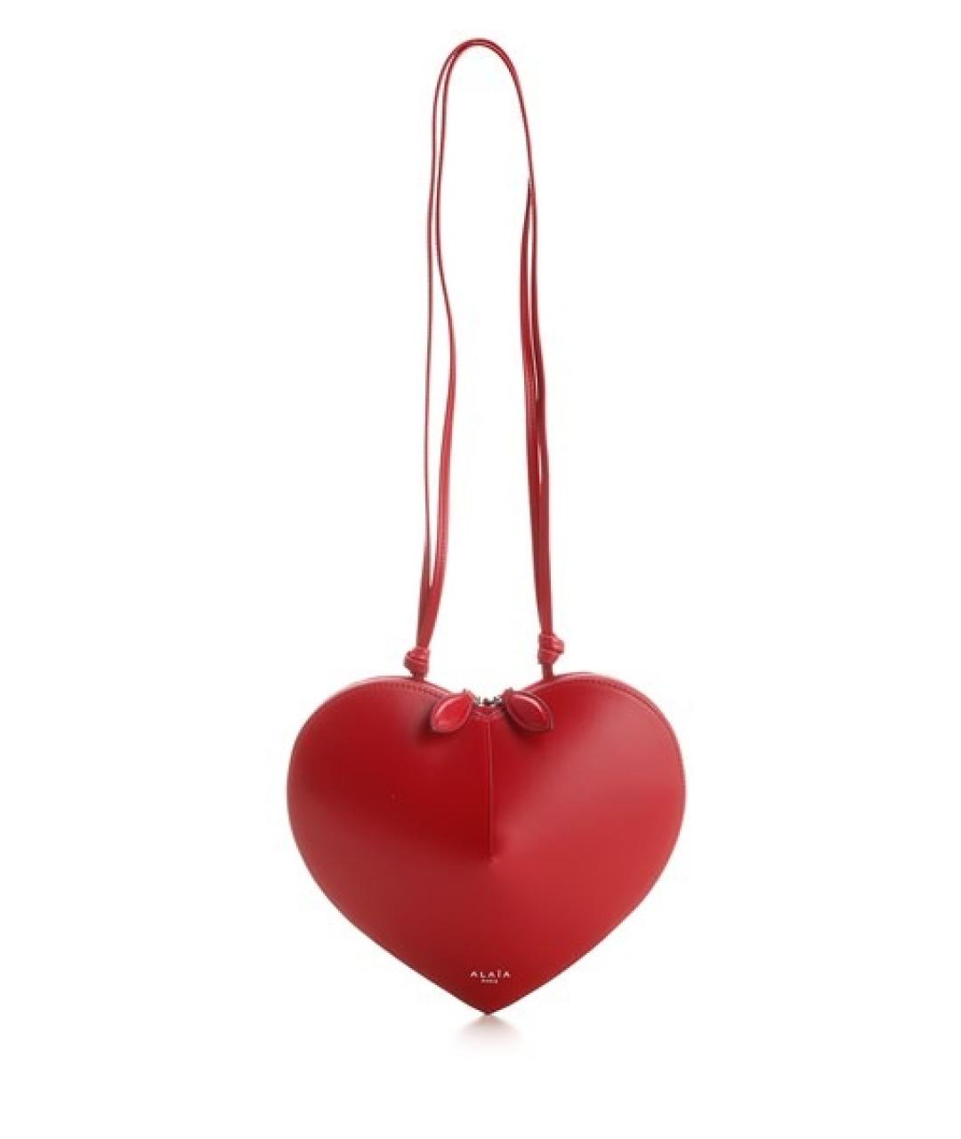 ALAIA Красная кожаная сумка через плечо, фото 5