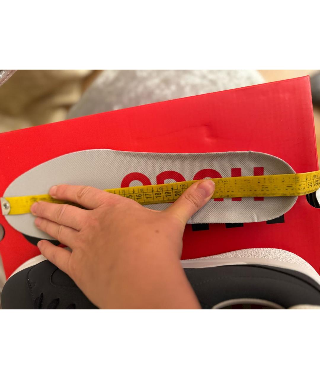 HUGO Темно-синие низкие кроссовки / кеды из искусственной кожи, фото 5