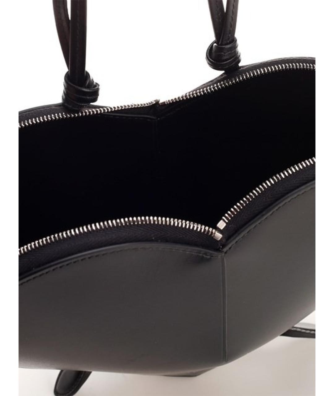 ALAIA Черная кожаная сумка через плечо, фото 4