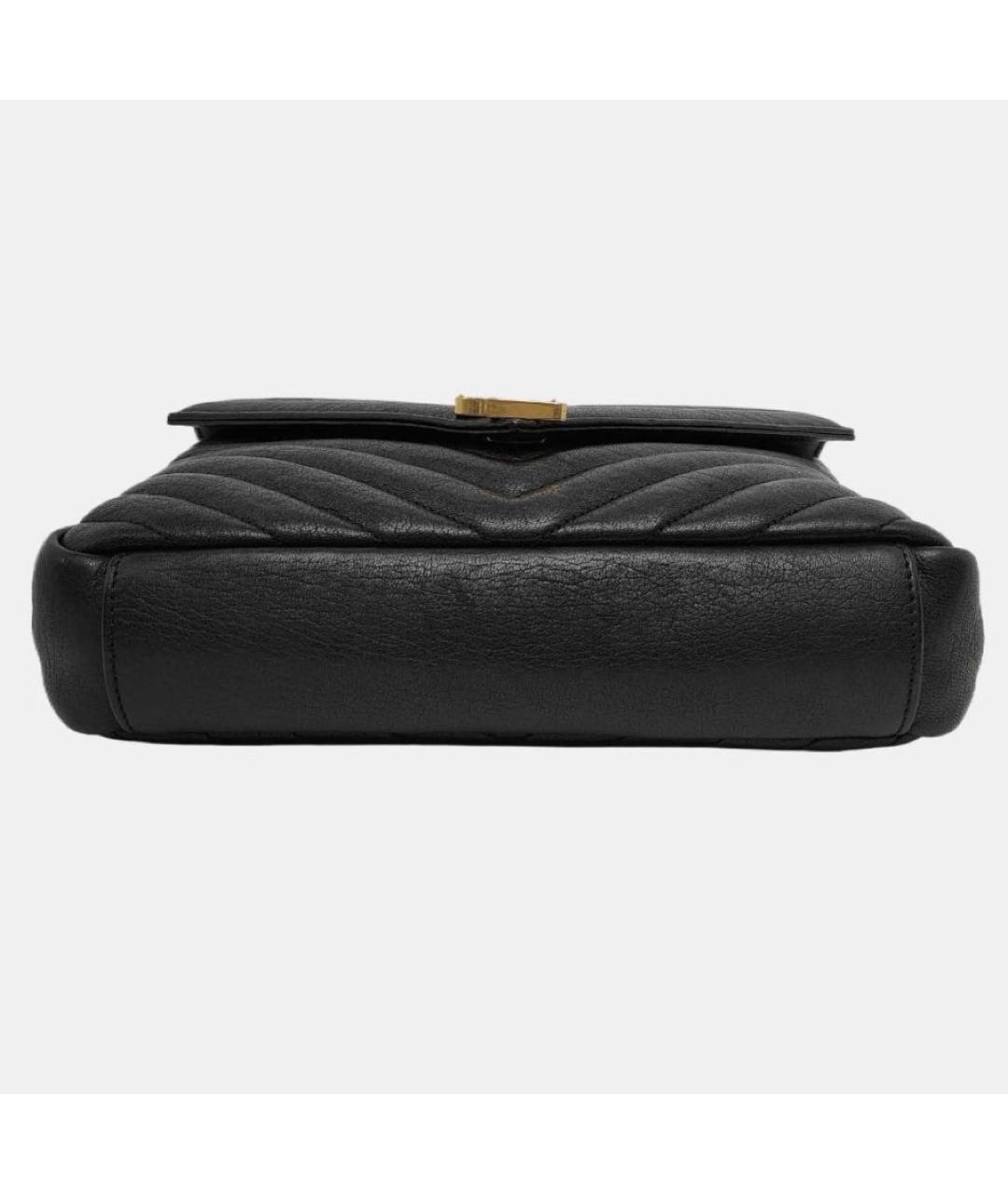 SAINT LAURENT Черная кожаная сумка через плечо, фото 4