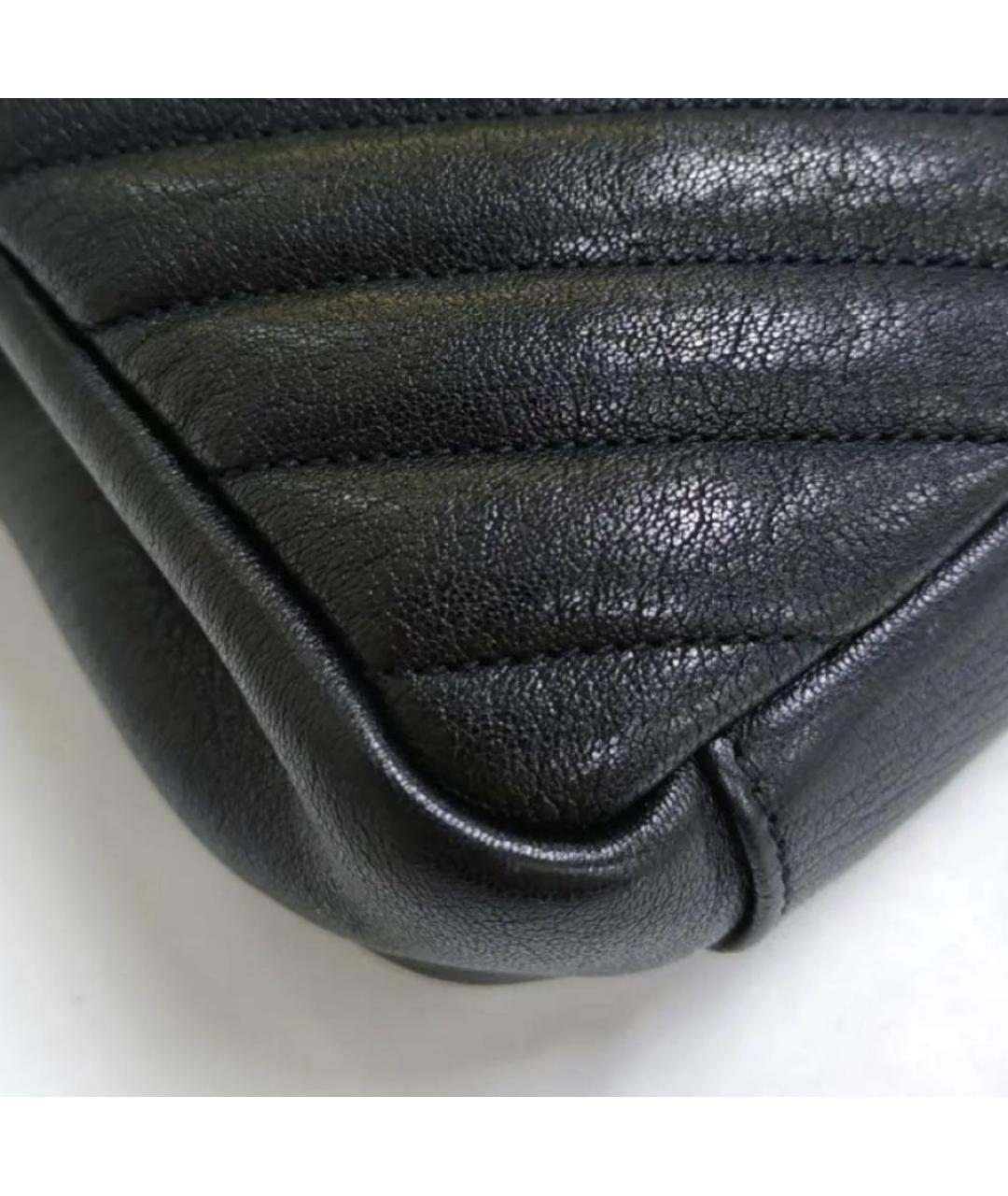 SAINT LAURENT Черная кожаная сумка через плечо, фото 7