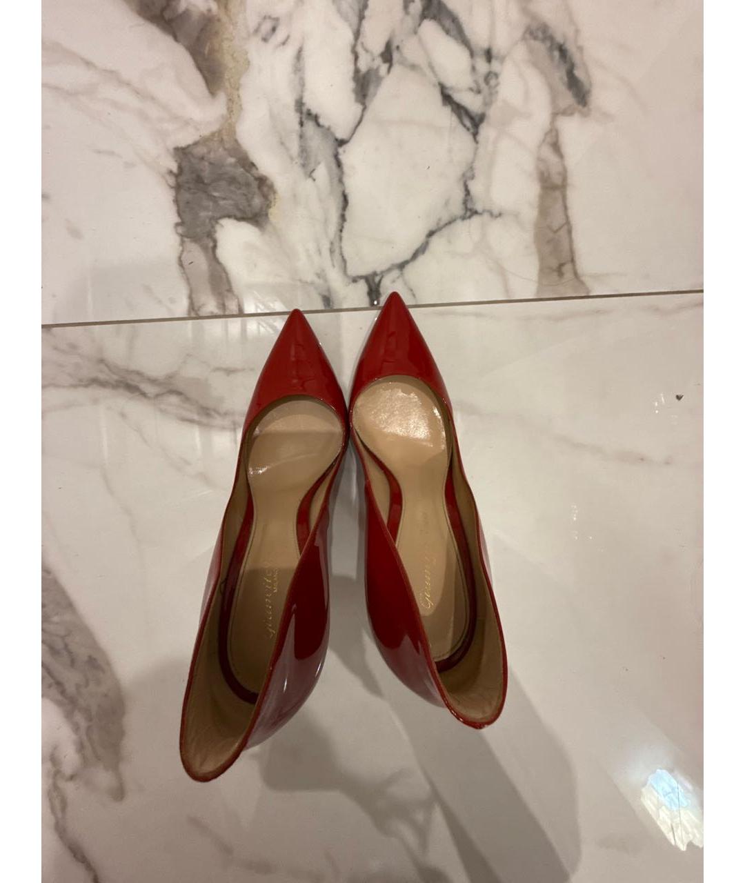 GIANVITO ROSSI Красные туфли из лакированной кожи, фото 3