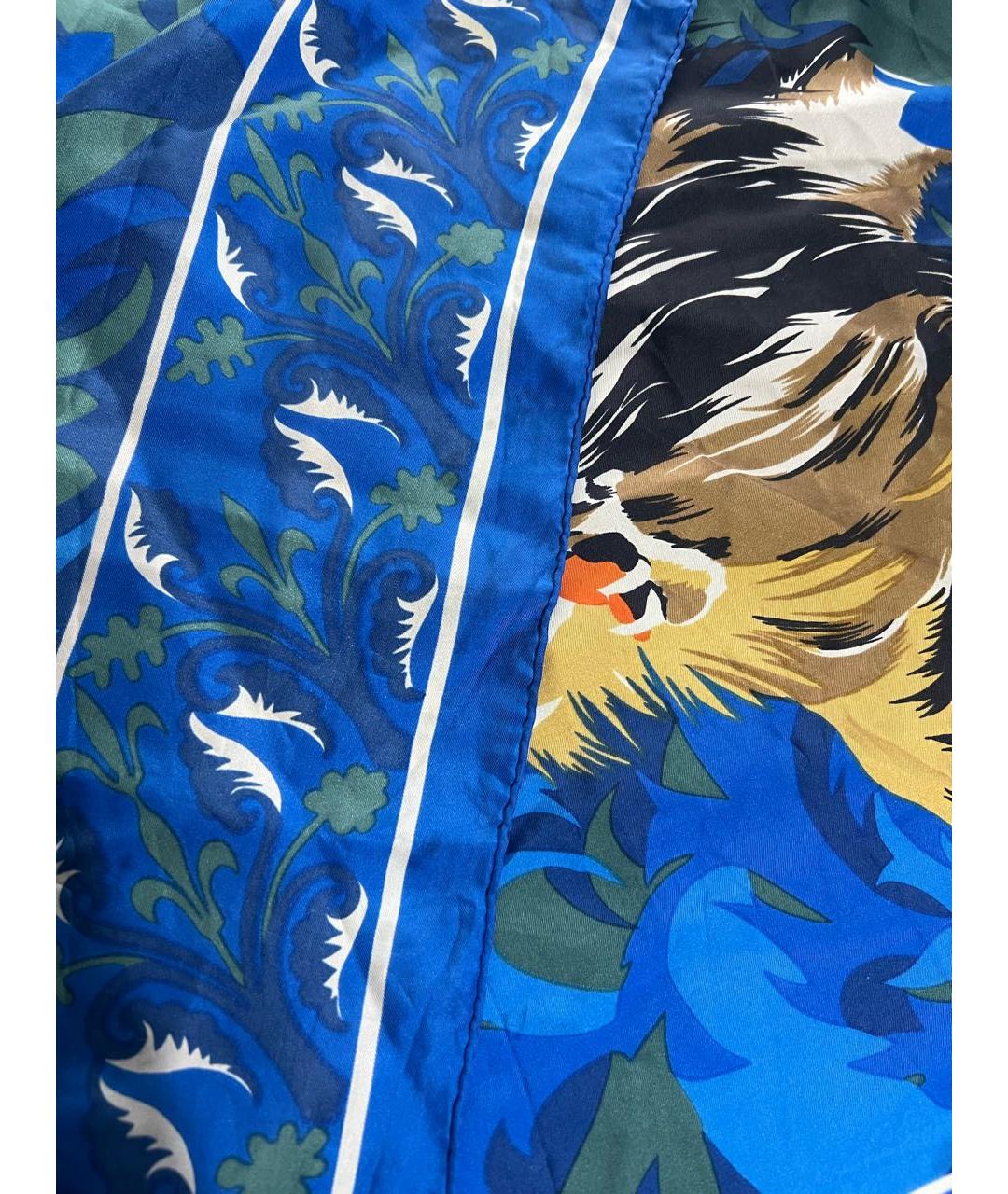 AZZARO Синий шелковый платок, фото 3