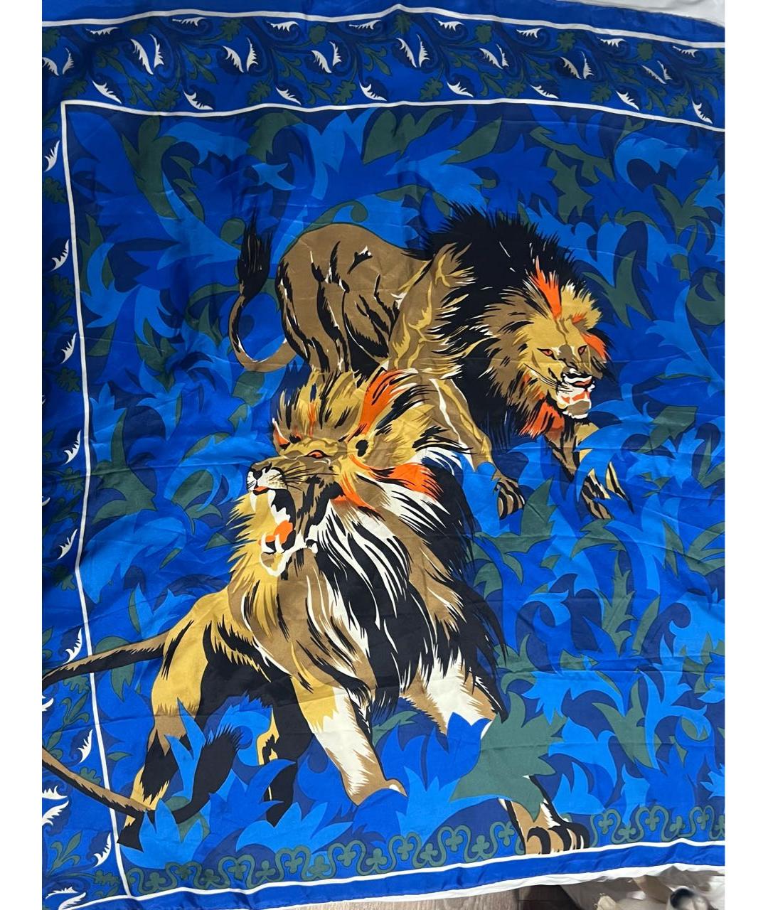 AZZARO Синий шелковый платок, фото 4