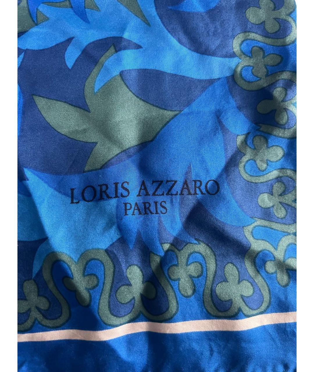 AZZARO Синий шелковый платок, фото 5