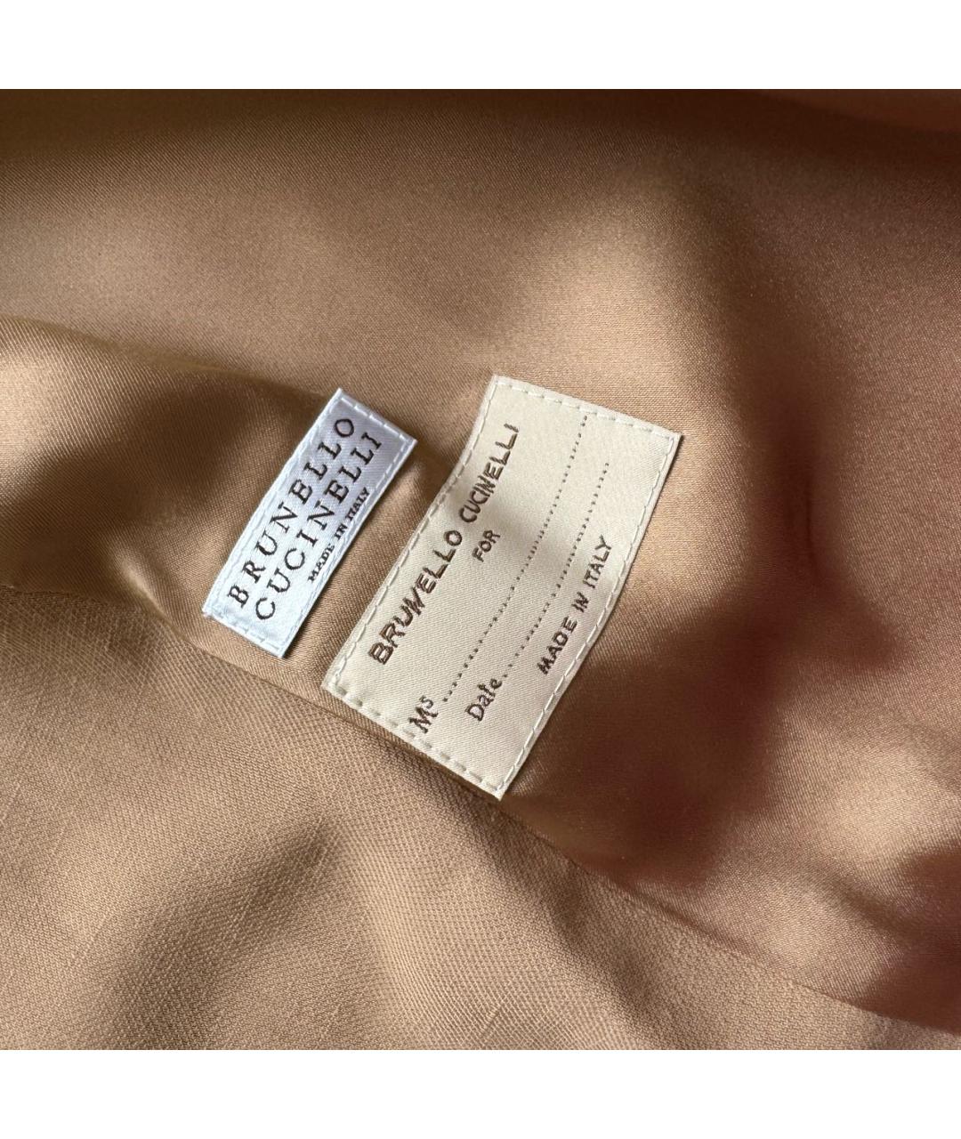 BRUNELLO CUCINELLI Коричневый вискозный жакет/пиджак, фото 3