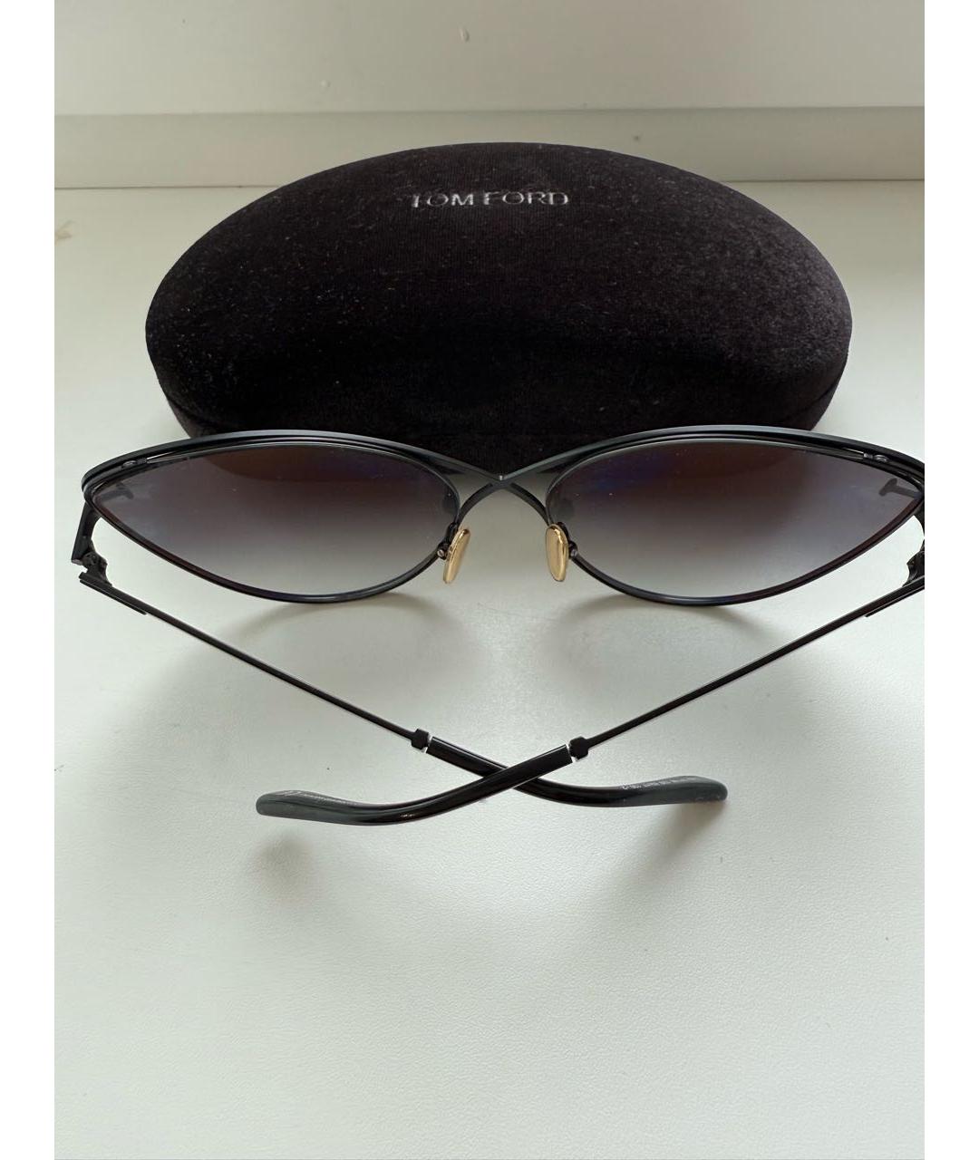 TOM FORD Черные металлические солнцезащитные очки, фото 2