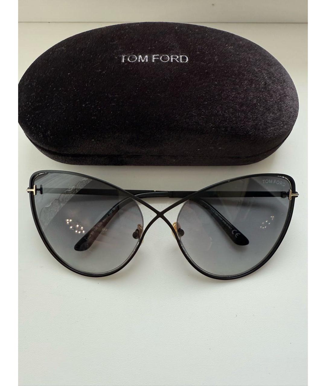 TOM FORD Черные металлические солнцезащитные очки, фото 3