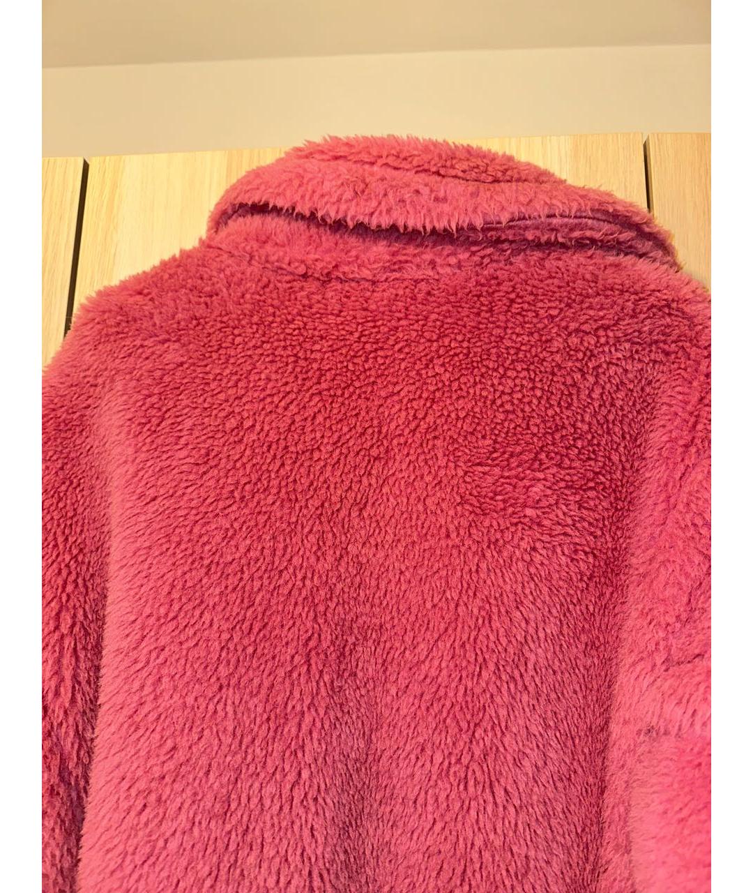 MAX MARA Розовая шерстяная шуба, фото 3