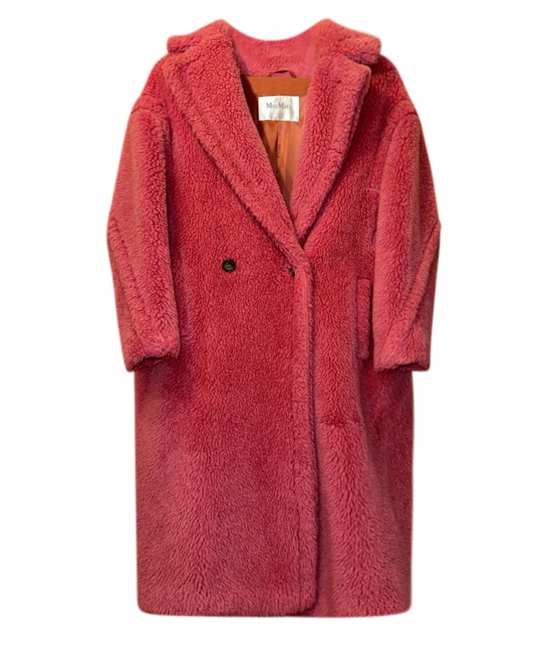 MAX MARA Розовая шерстяная шуба, фото 1