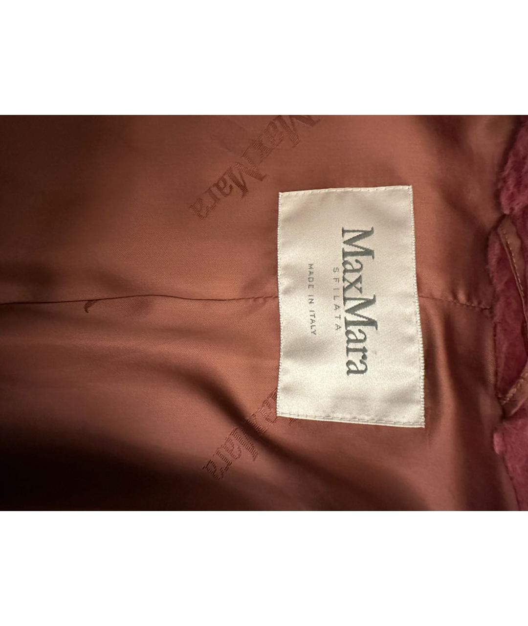 MAX MARA Розовая шерстяная шуба, фото 5