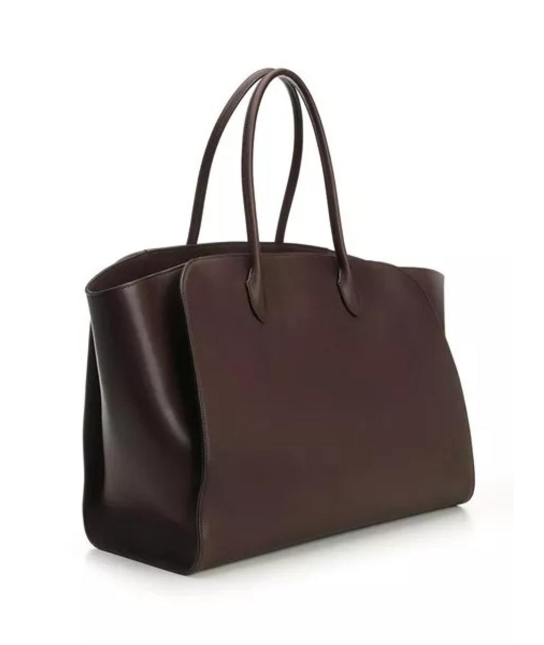 THE ROW Коричневая кожаная сумка тоут, фото 2