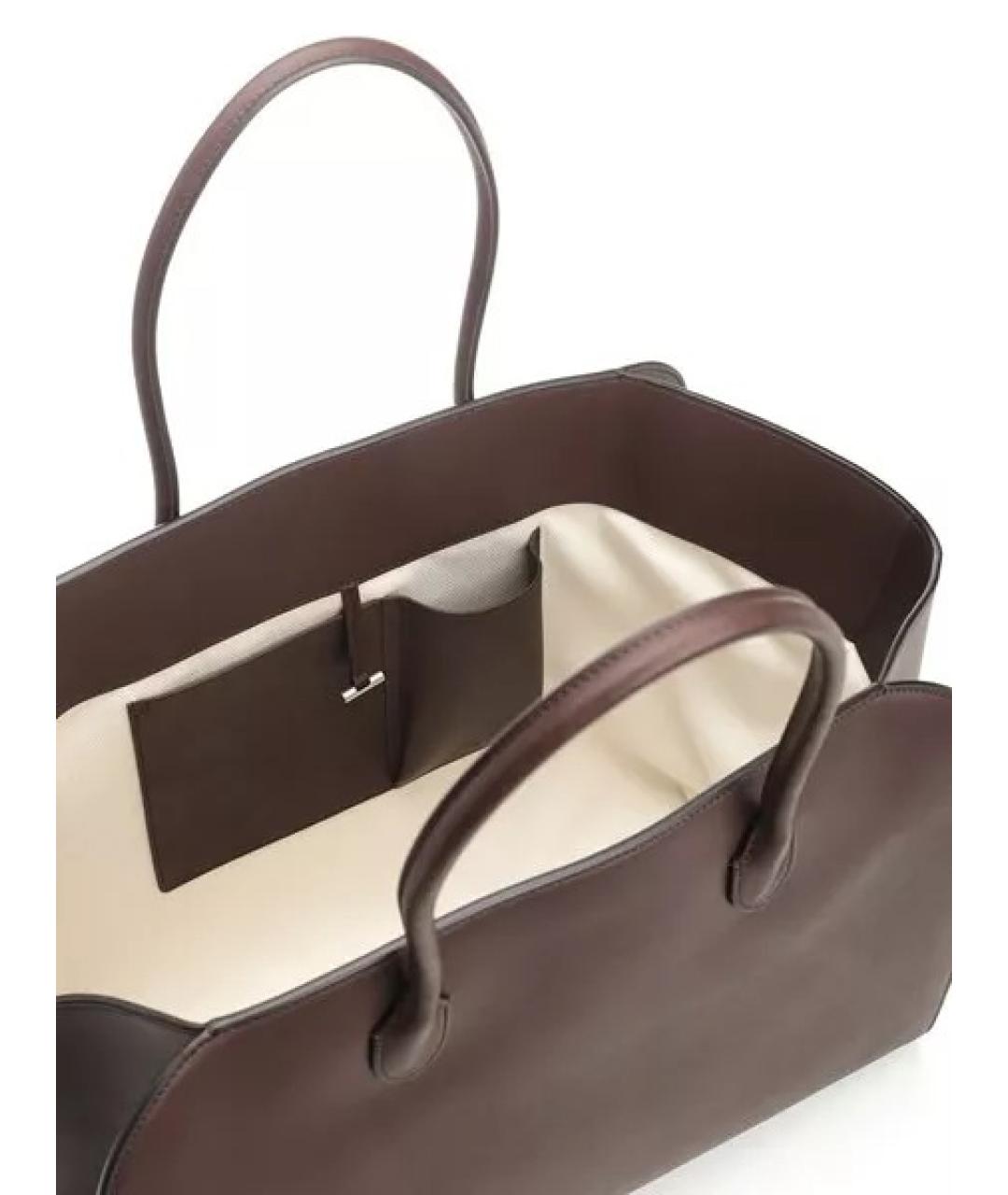 THE ROW Коричневая кожаная сумка тоут, фото 4