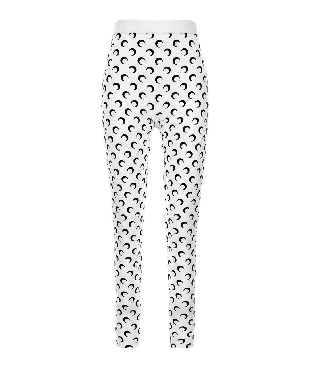 MARINE SERRE Белые полиамидовые леггинсы и велосипедки, фото 1