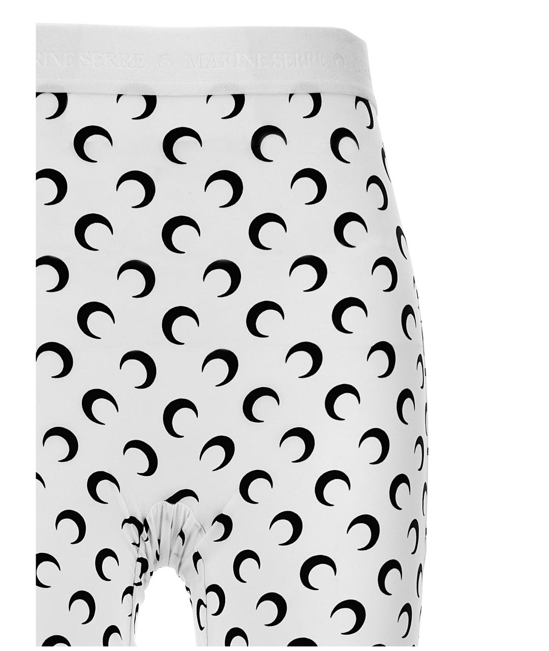 MARINE SERRE Белые полиамидовые леггинсы и велосипедки, фото 2