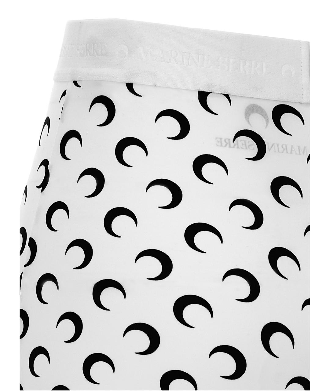 MARINE SERRE Белые полиамидовые леггинсы и велосипедки, фото 3