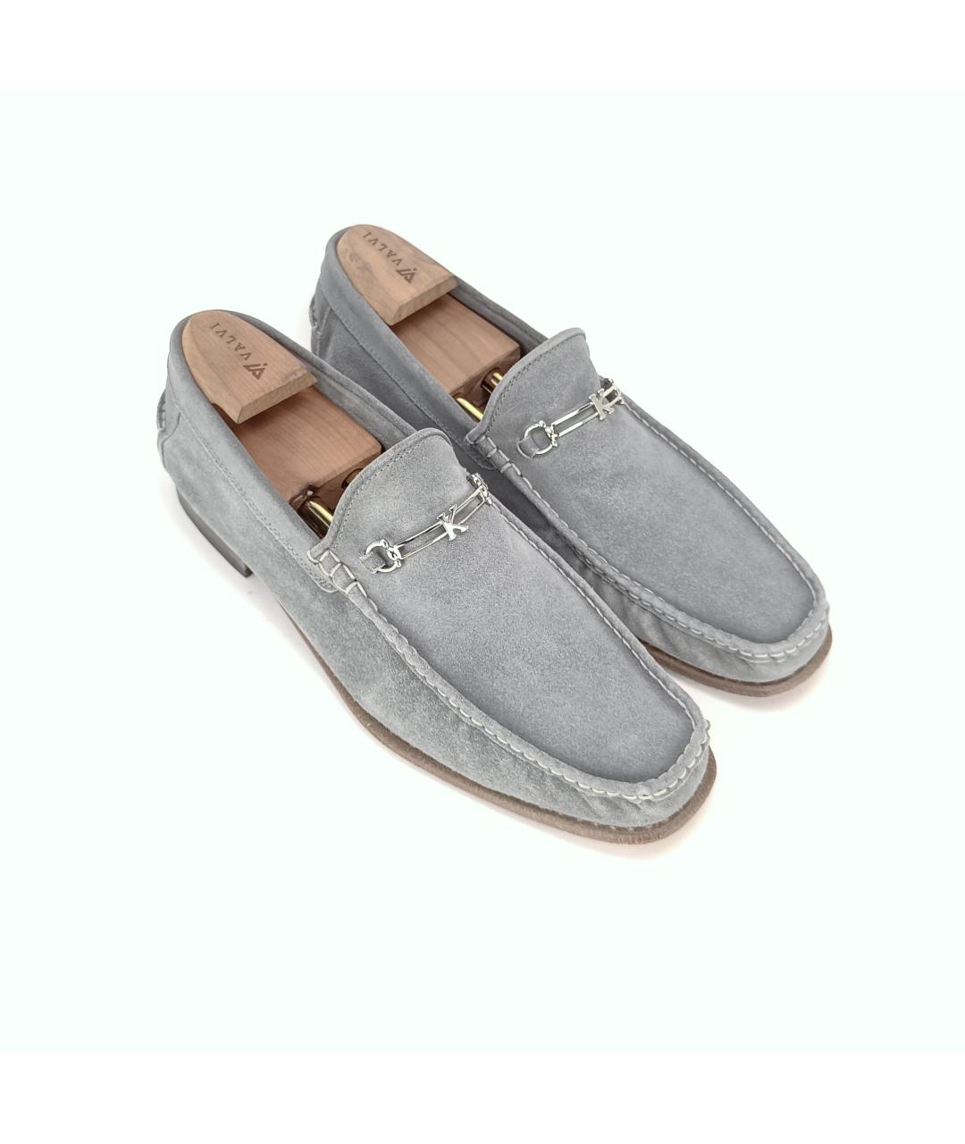 KITON Серые замшевые лоферы, фото 3