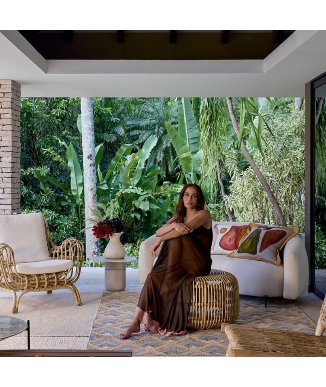 FENDI Коричневое вискозное повседневное платье, фото 7