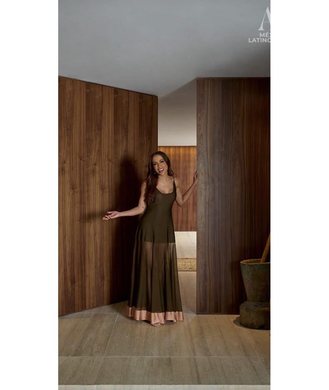 FENDI Коричневое вискозное повседневное платье, фото 8