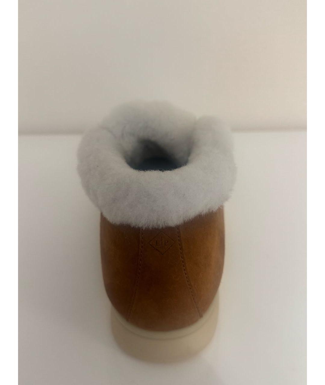 LORO PIANA Коричневые замшевые лоферы, фото 4