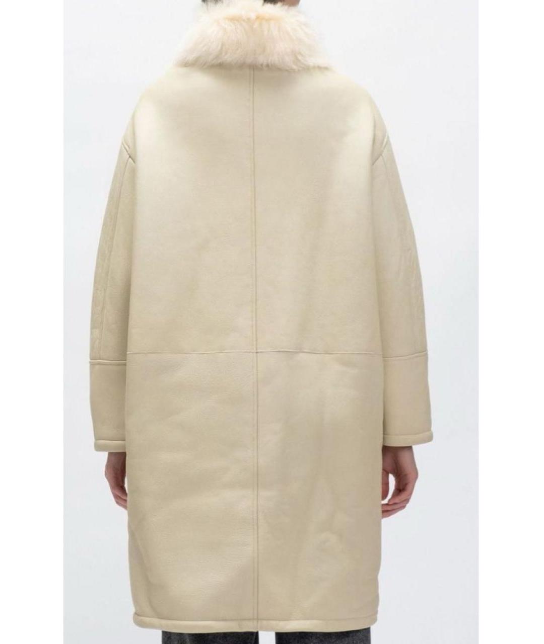 YVES SALOMON Бежевая меховая дубленка, фото 2