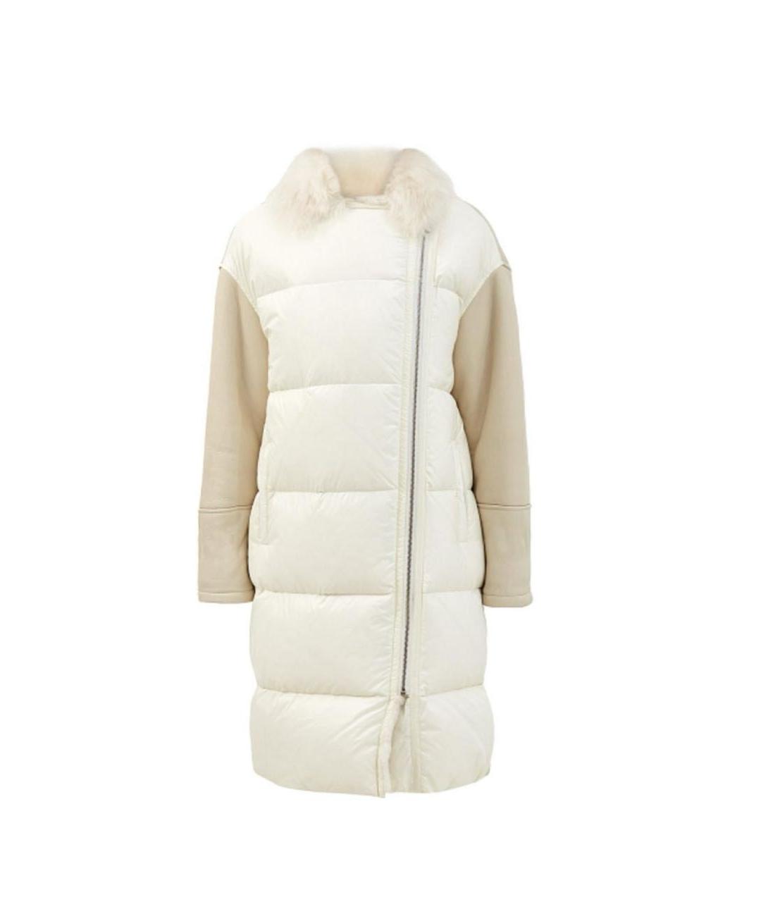 YVES SALOMON Бежевая меховая дубленка, фото 1