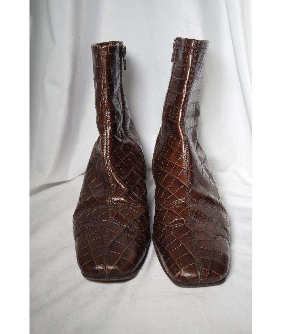 BY FAR Коричневые кожаные ботильоны, фото 5
