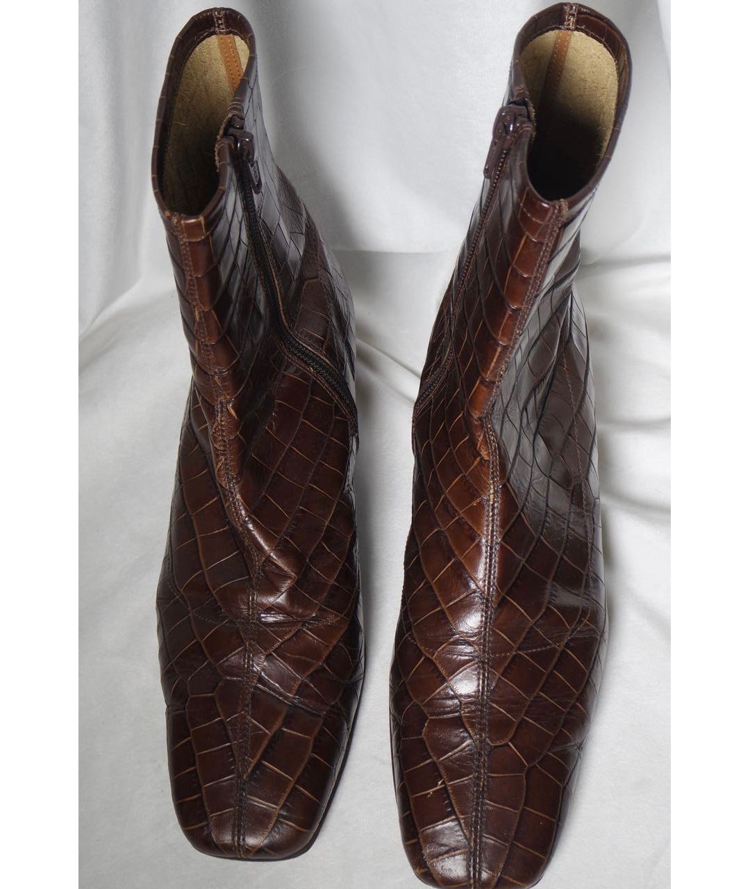 BY FAR Коричневые кожаные ботильоны, фото 8