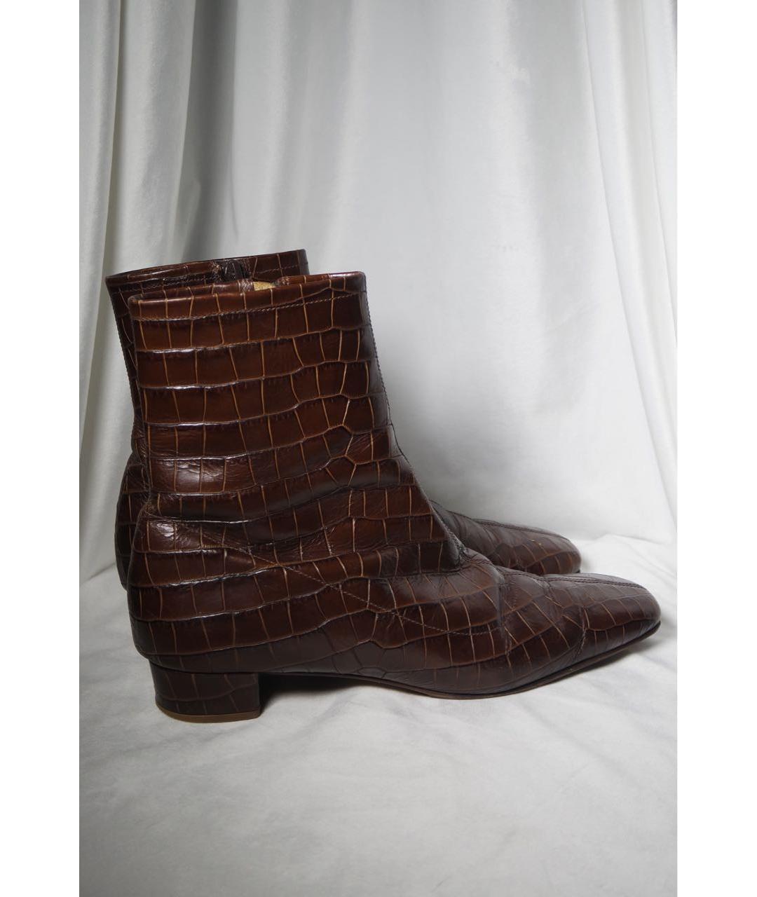 BY FAR Коричневые кожаные ботильоны, фото 3