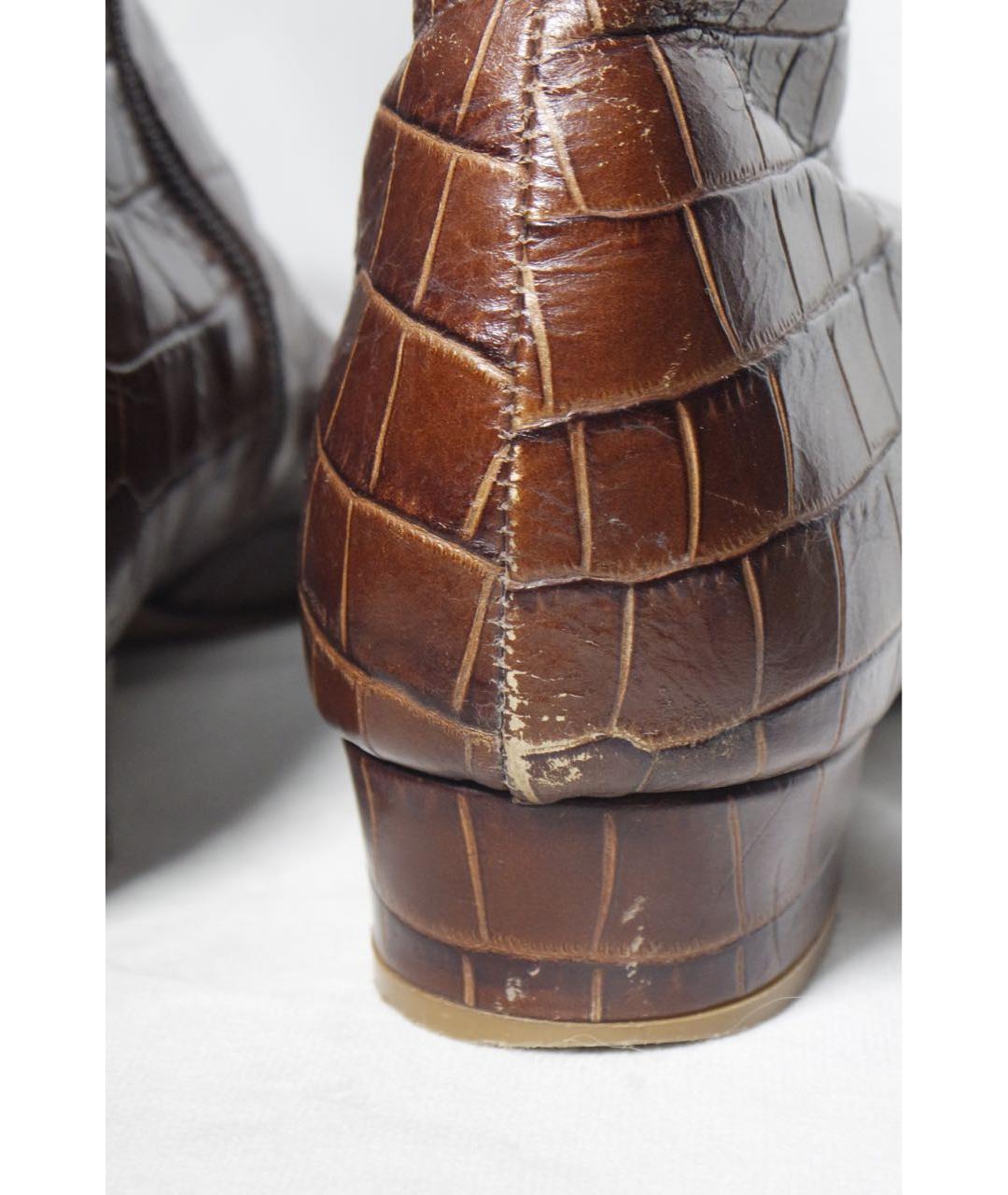 BY FAR Коричневые кожаные ботильоны, фото 6