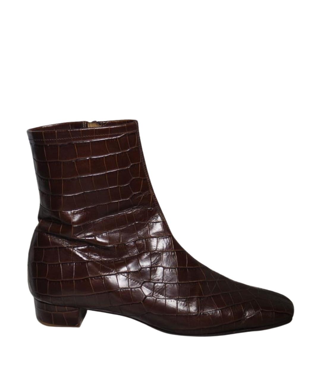 BY FAR Коричневые кожаные ботильоны, фото 1