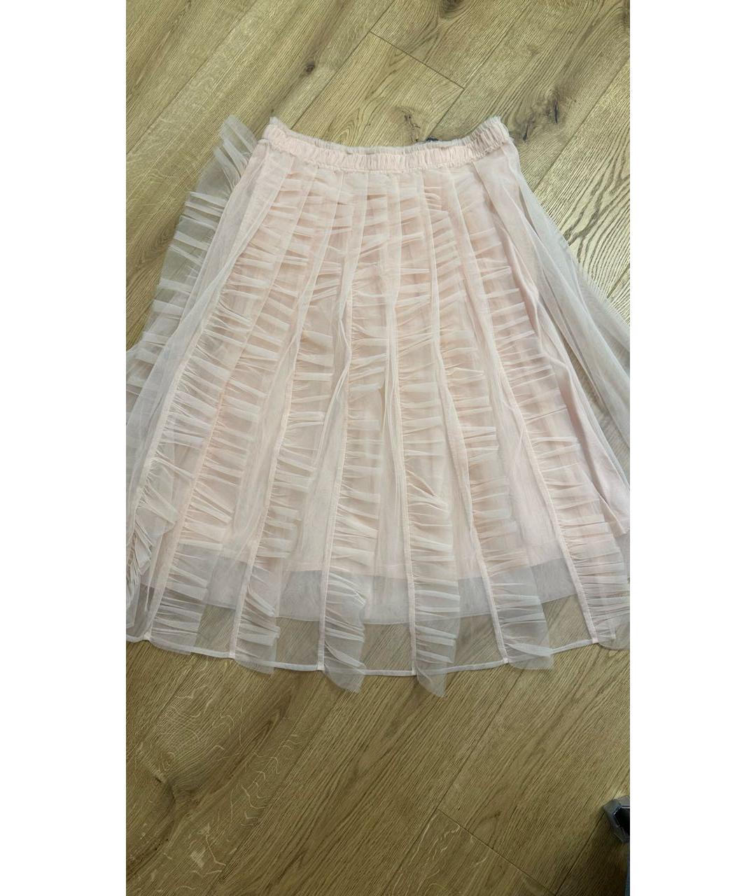 SIMONE ROCHA Розовая полиэстеровая юбка миди, фото 4