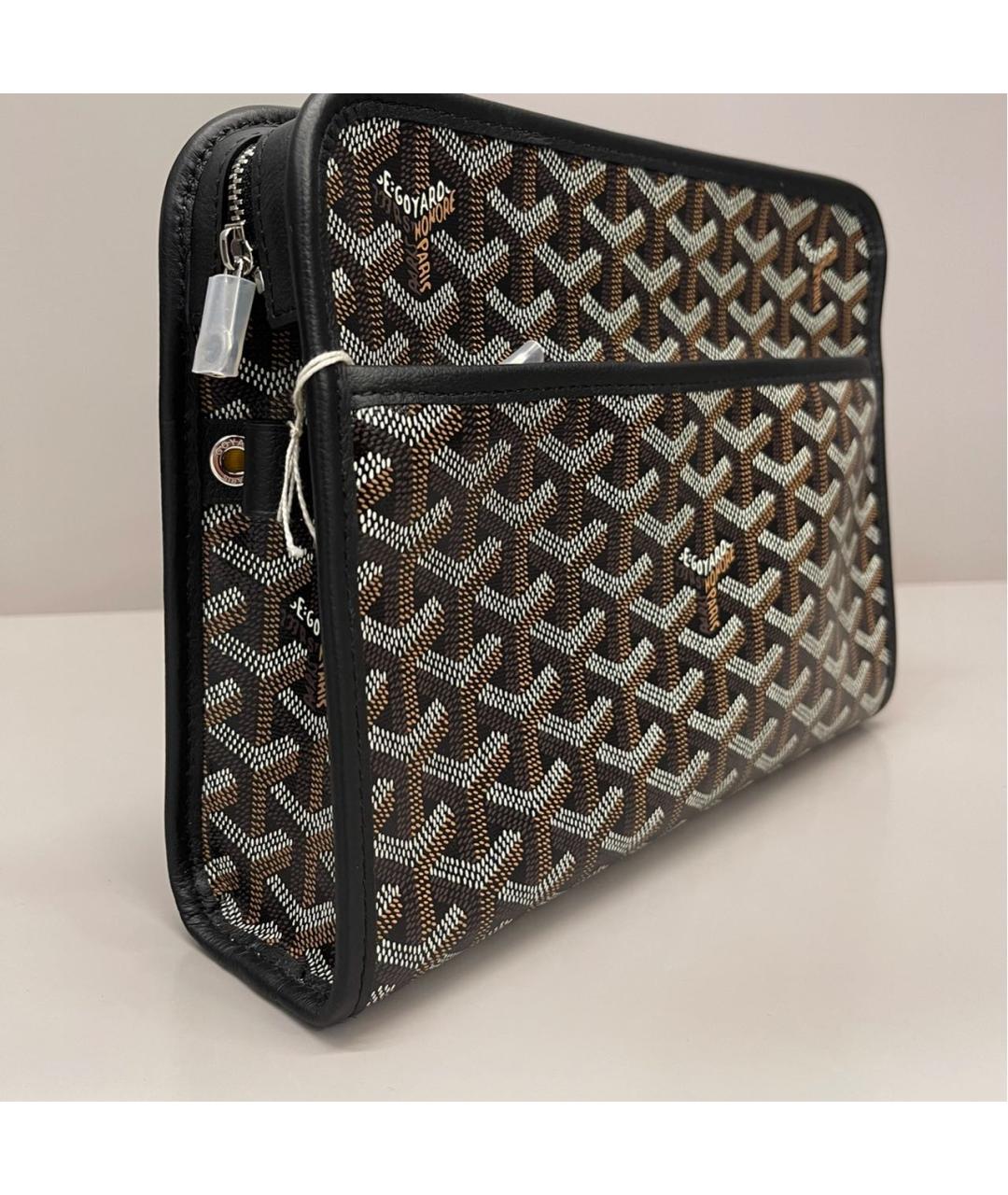 GOYARD Черная кожаная папка для документов, фото 2