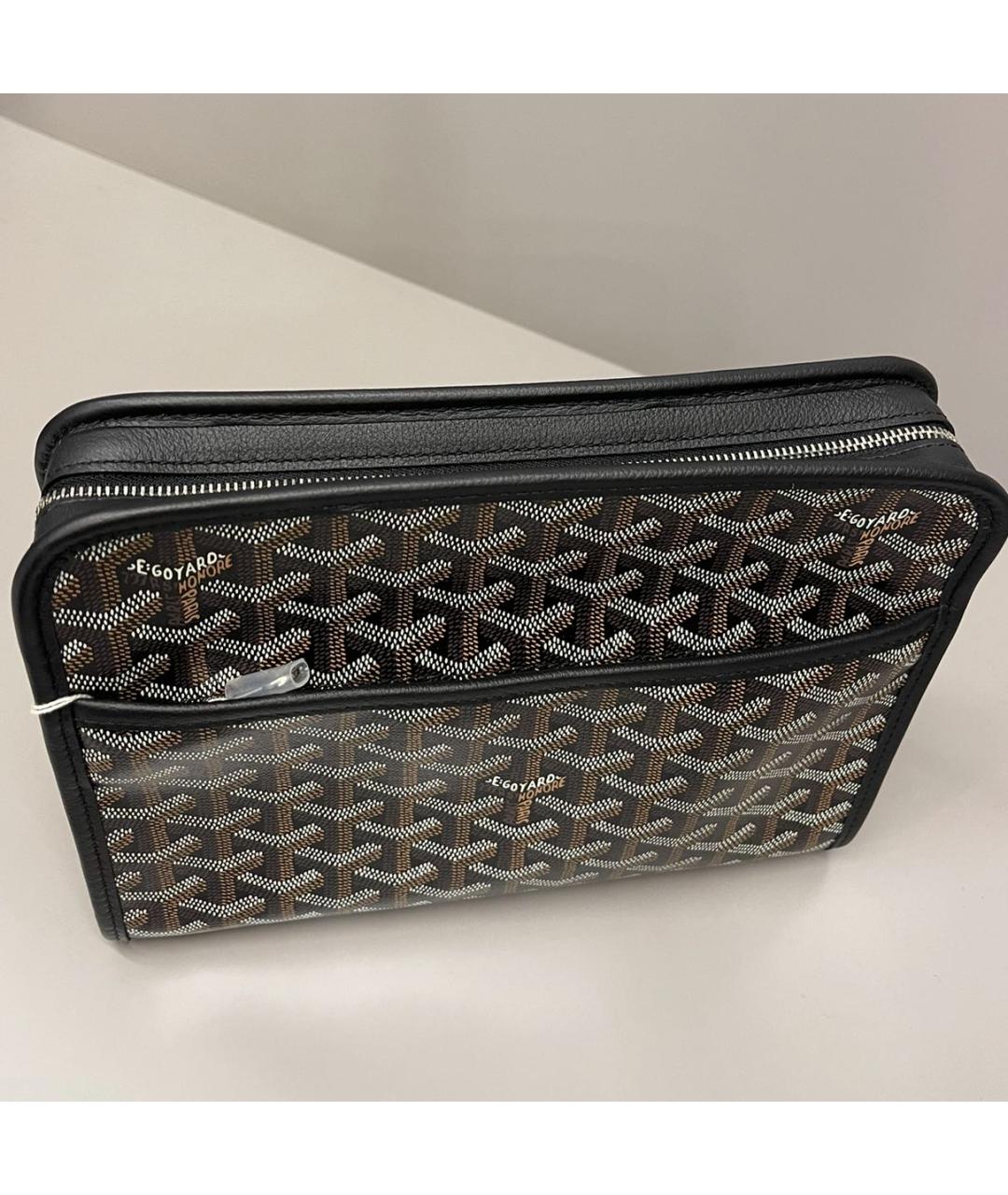 GOYARD Черная кожаная папка для документов, фото 3