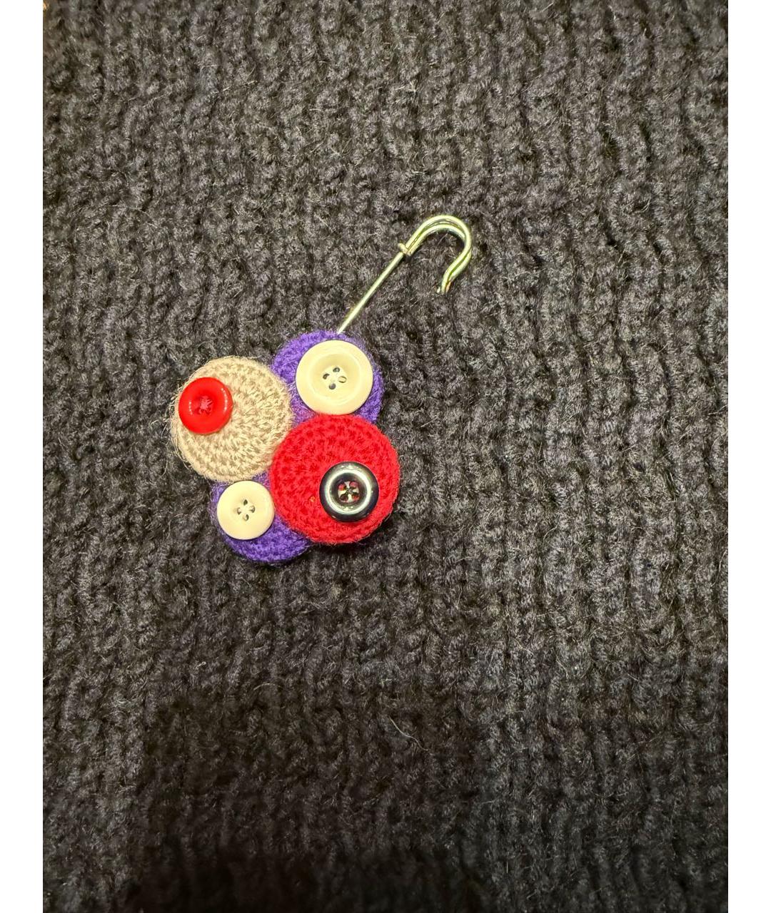 KENZO Черный шерстяной шарф, фото 2