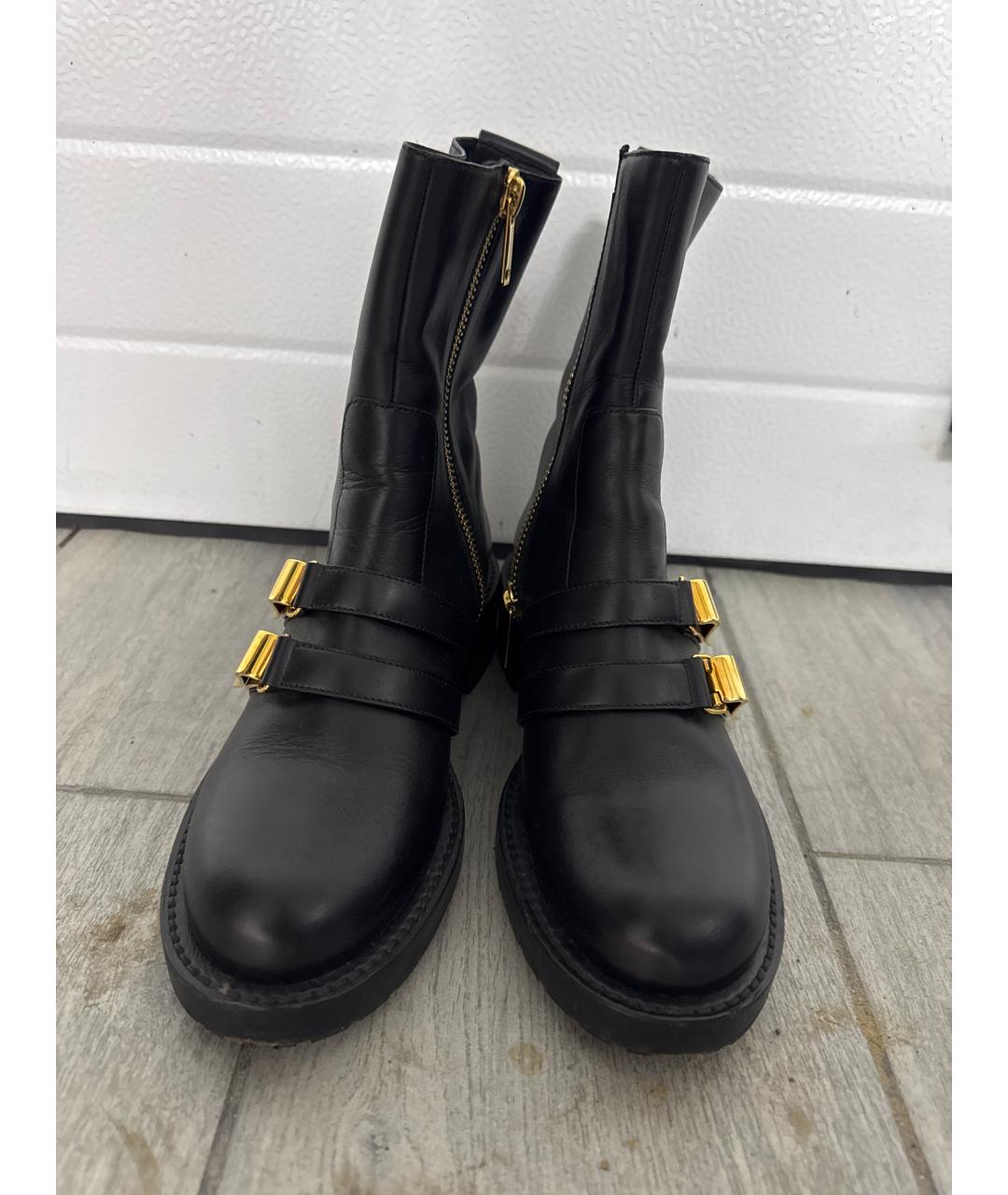 CHRISTIAN DIOR Черные кожаные полусапоги, фото 2