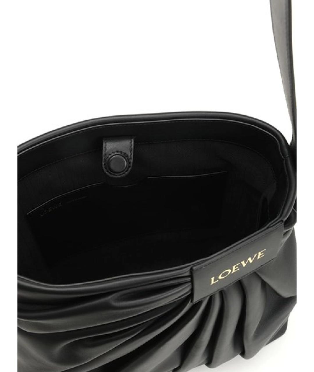 LOEWE Черная кожаная сумка через плечо, фото 4