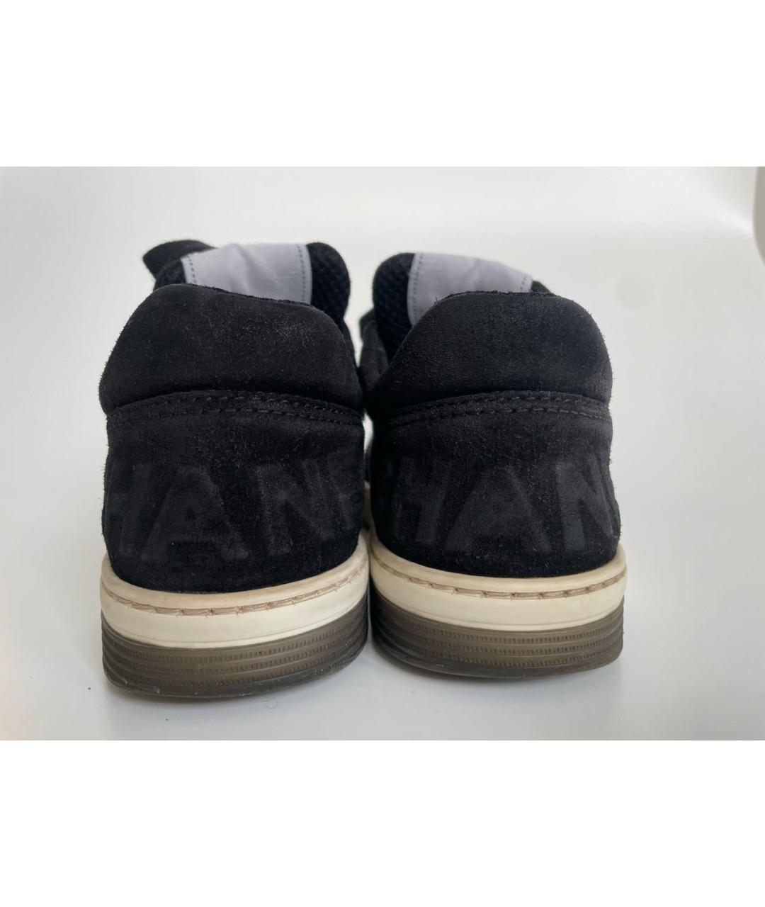 CHANEL Черные замшевые кроссовки, фото 6