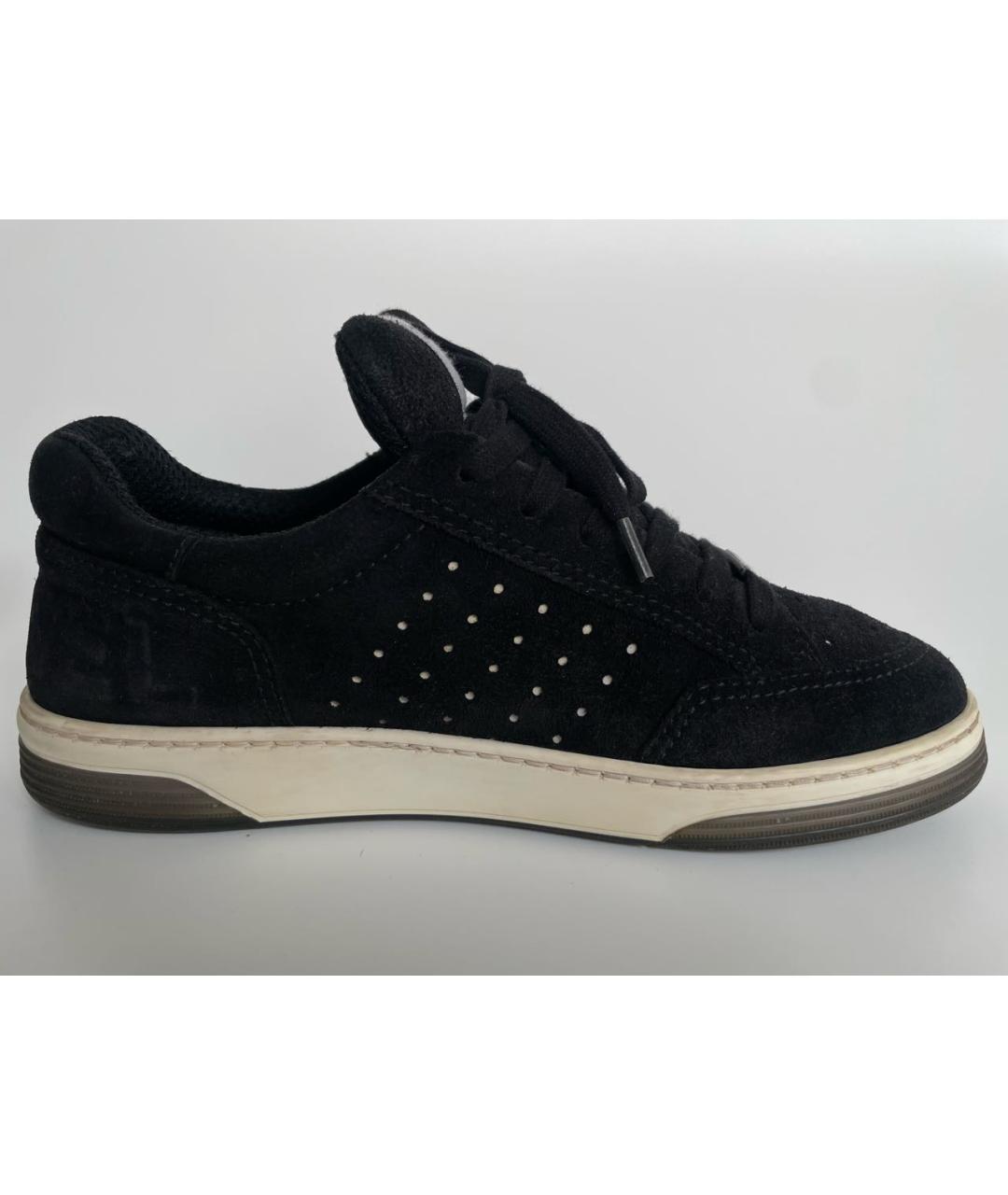 CHANEL Черные замшевые кроссовки, фото 5