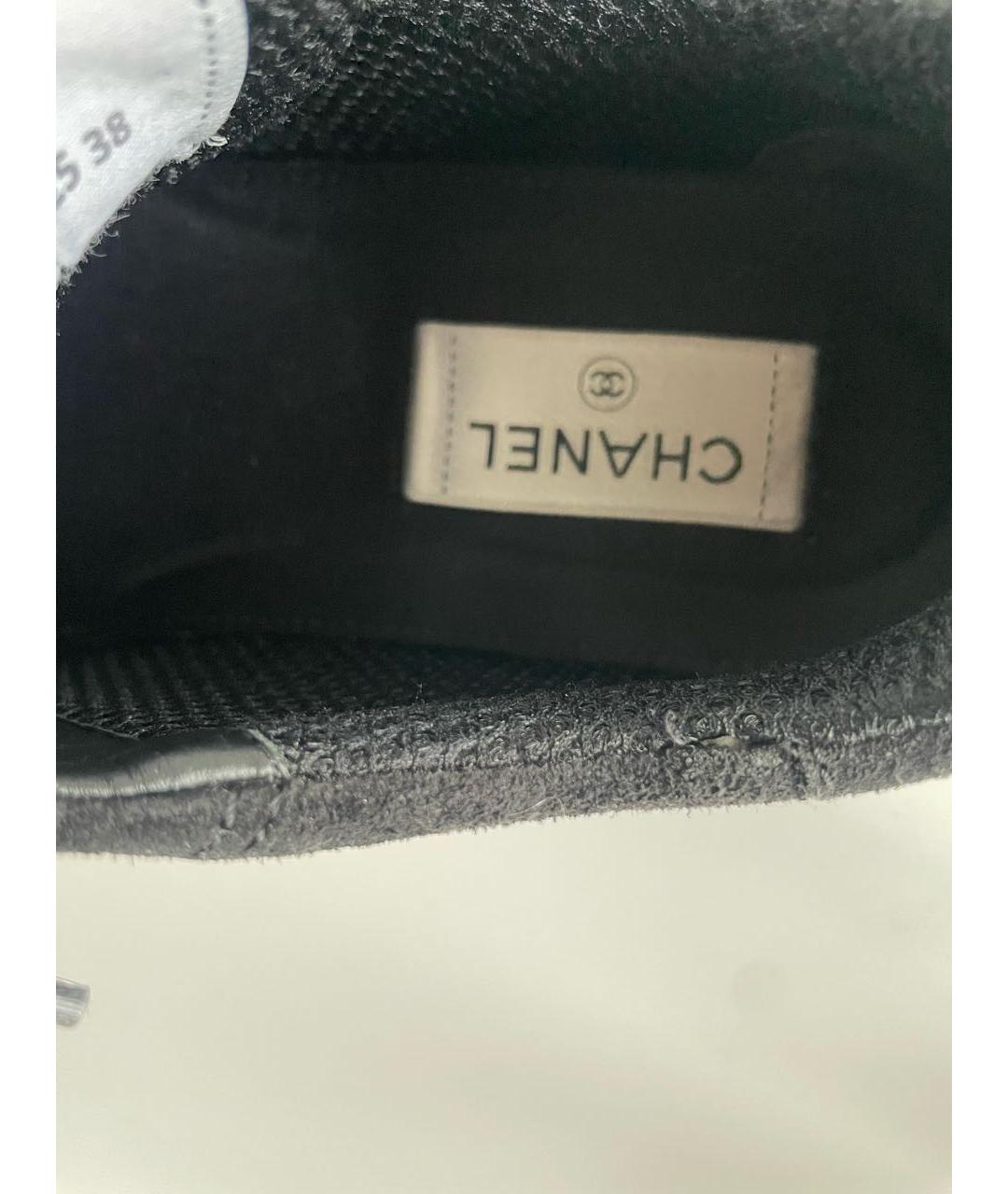 CHANEL Черные замшевые кроссовки, фото 8