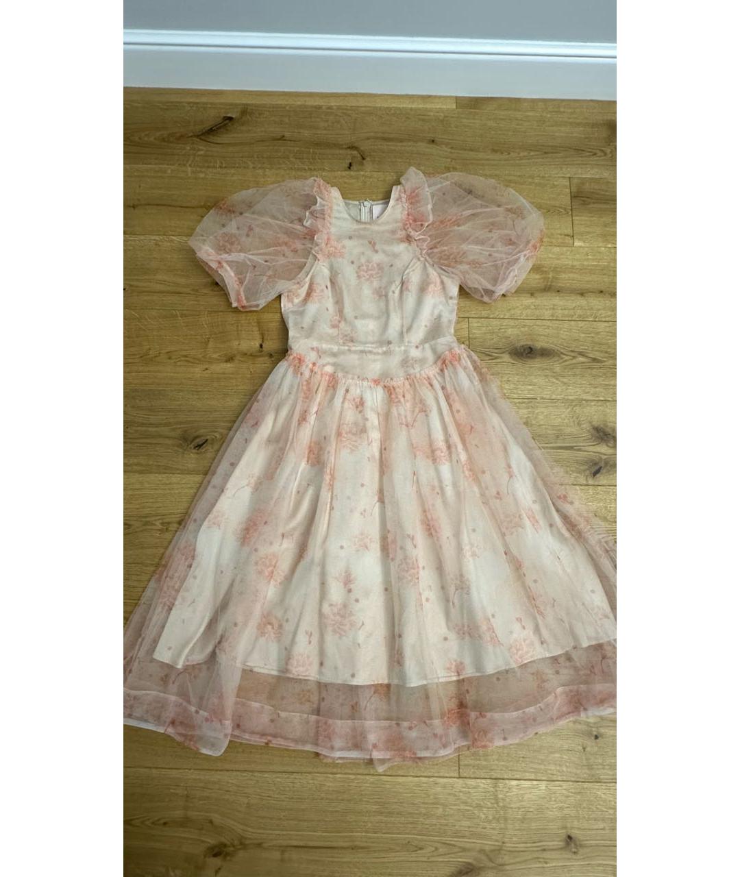 SIMONE ROCHA Розовое полиэстеровое коктейльное платье, фото 9