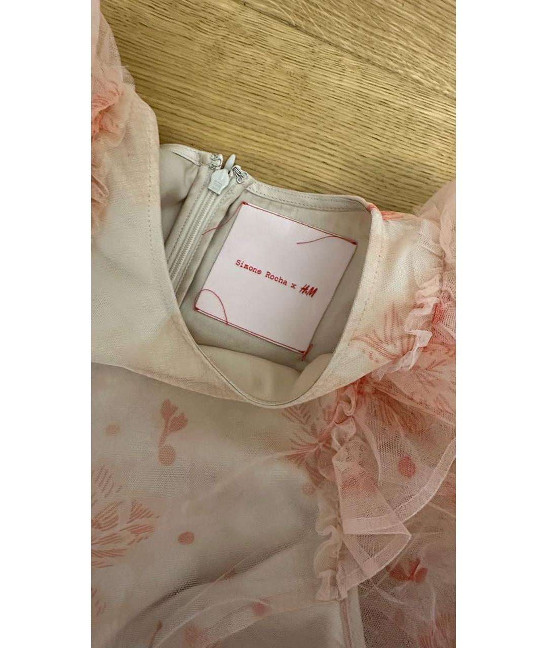 SIMONE ROCHA Розовое полиэстеровое коктейльное платье, фото 3